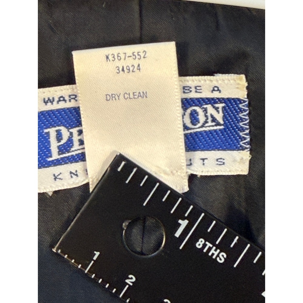 Pendleton Vintage Knockabouts Jacket Womens 10 Black White Wool Zip Micro-check - Picture 7 of 11